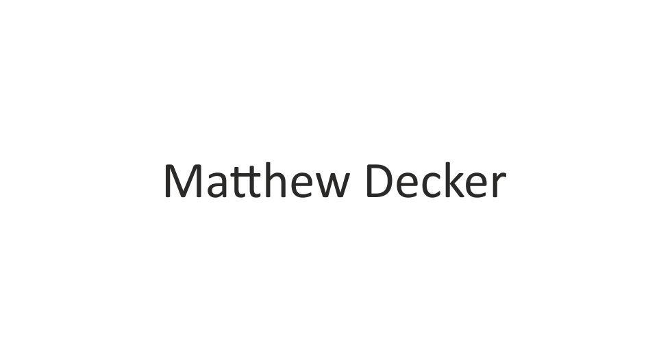 صورة Matthew Decker