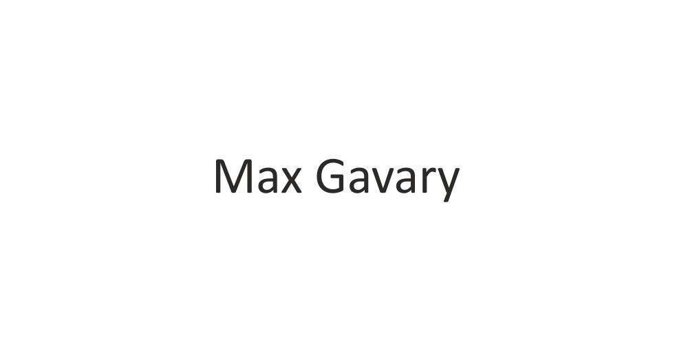 صورة Max Gavary